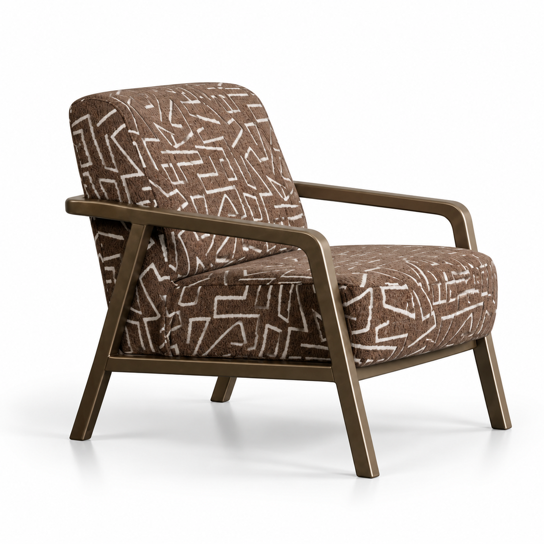 Bronze Abstract Accent Chair