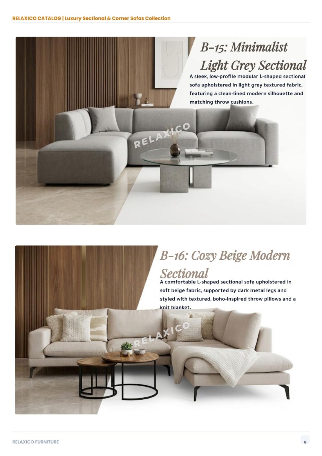 Cozy Beige Modern Sectional