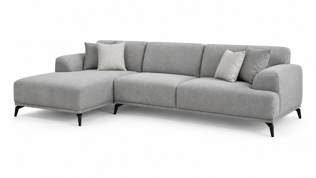 Modern Light Grey Sectional
