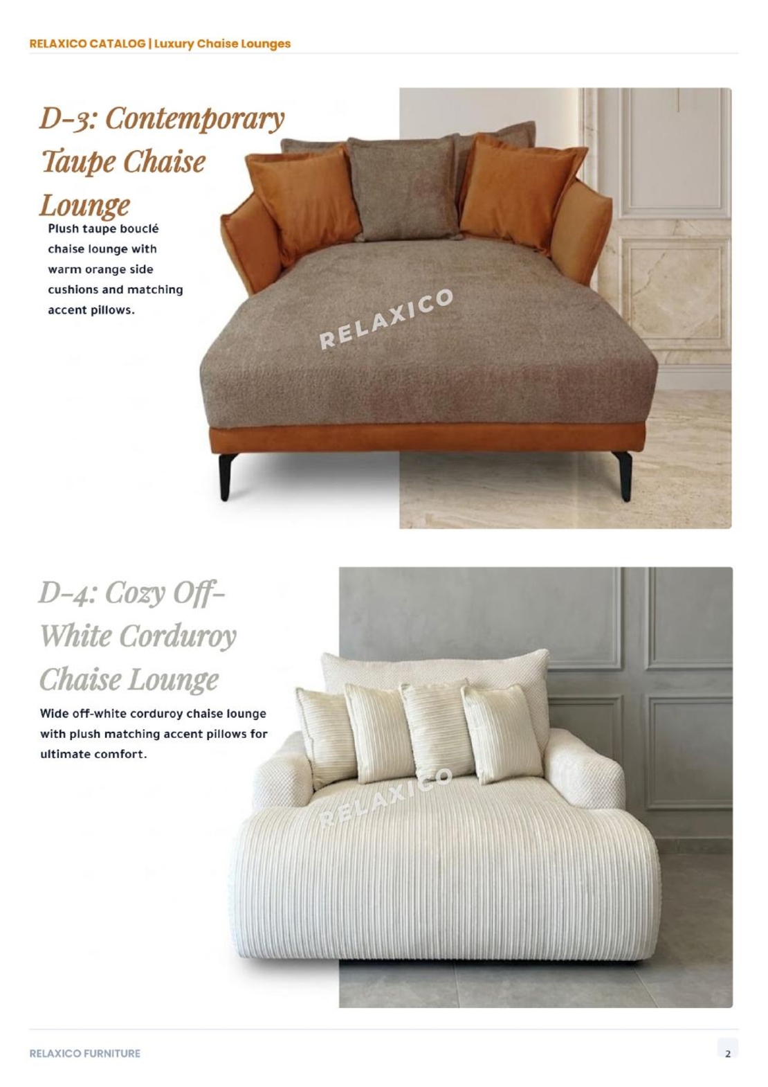 Contemporary Taupe Chaise Lounge