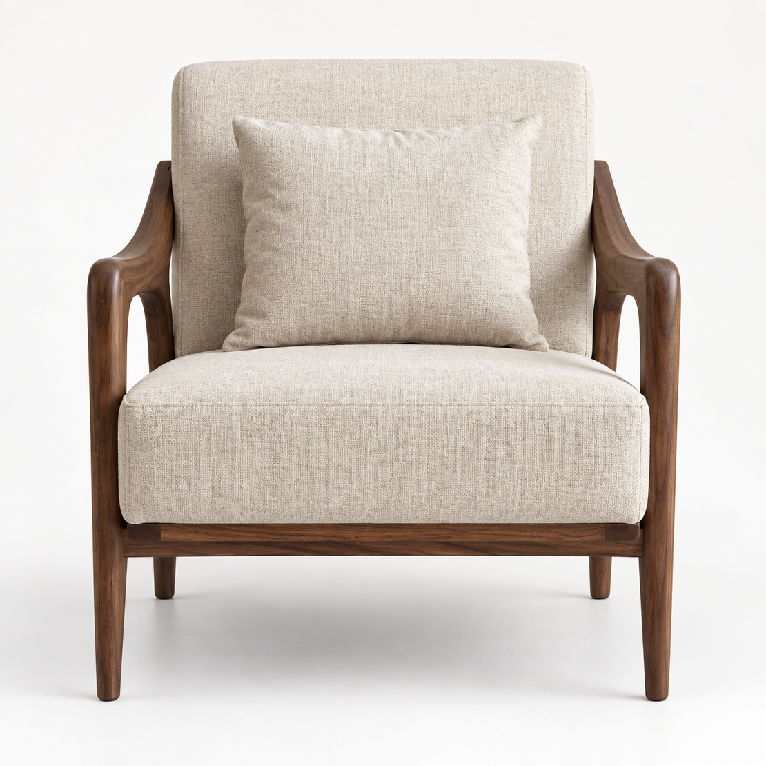 Scandinavian Walnut Accent Chair