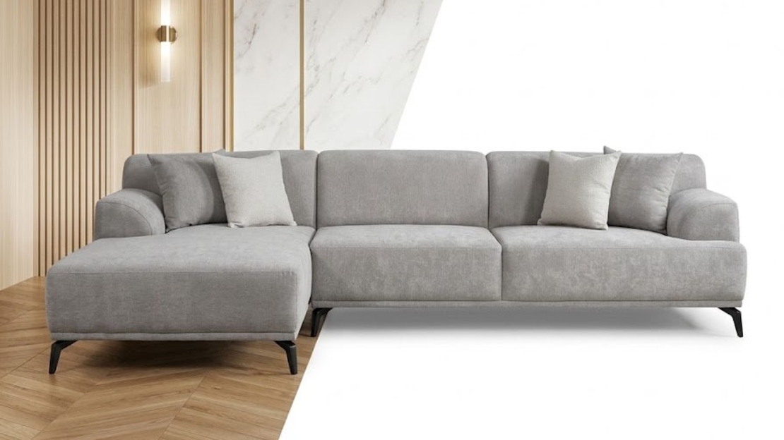 Modern Light Grey Sectional