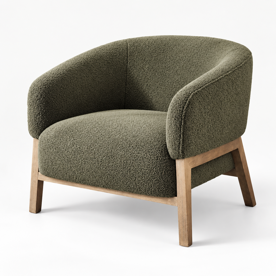Olive Boucle Chair