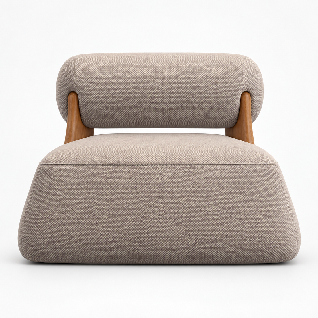 Modern Curved Bolster Lounge Chair