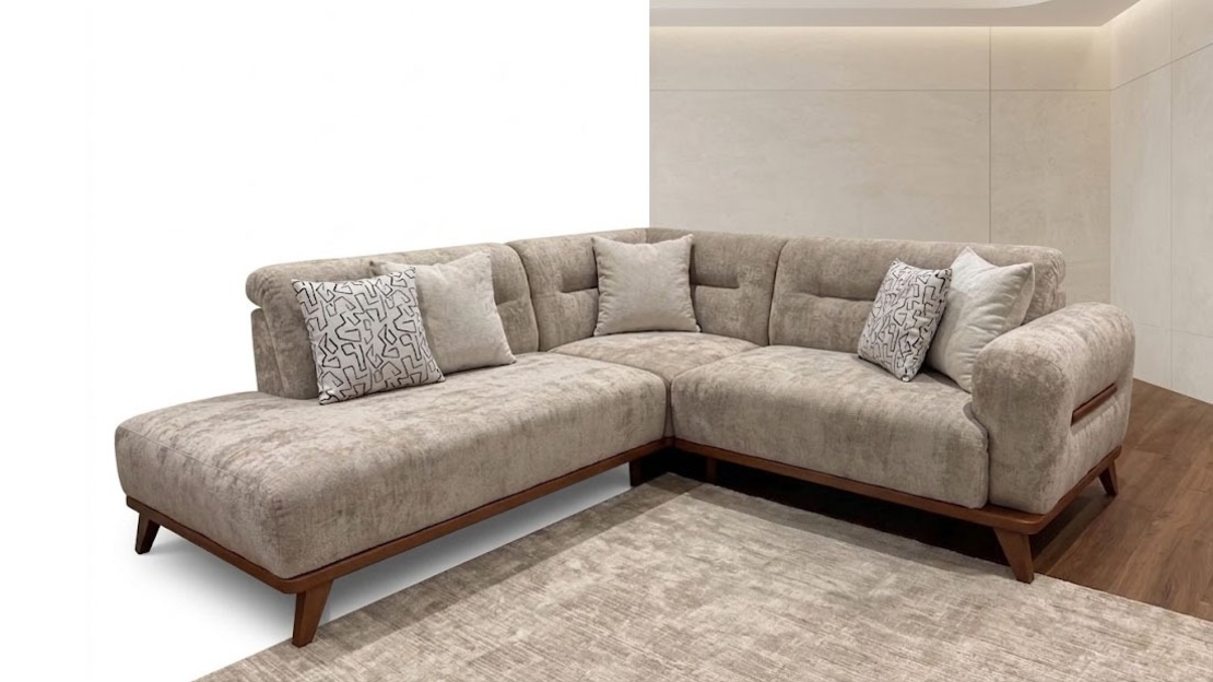 Modern Burgundy Sectional Sofa