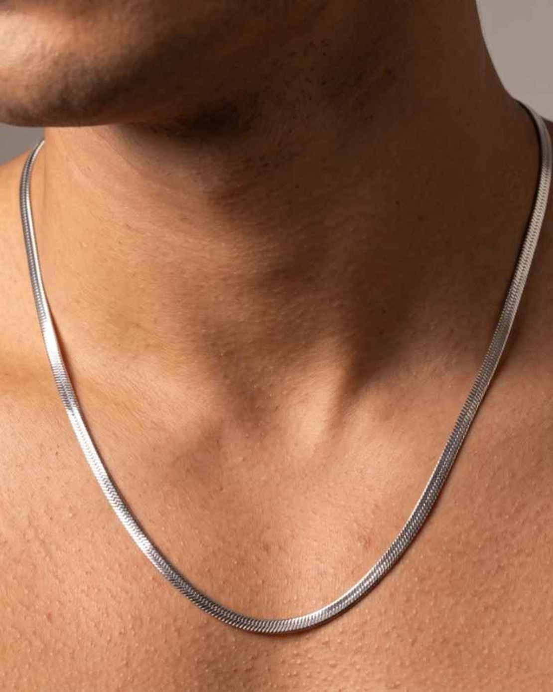 שרשרת סנייק שטוחה לגבר