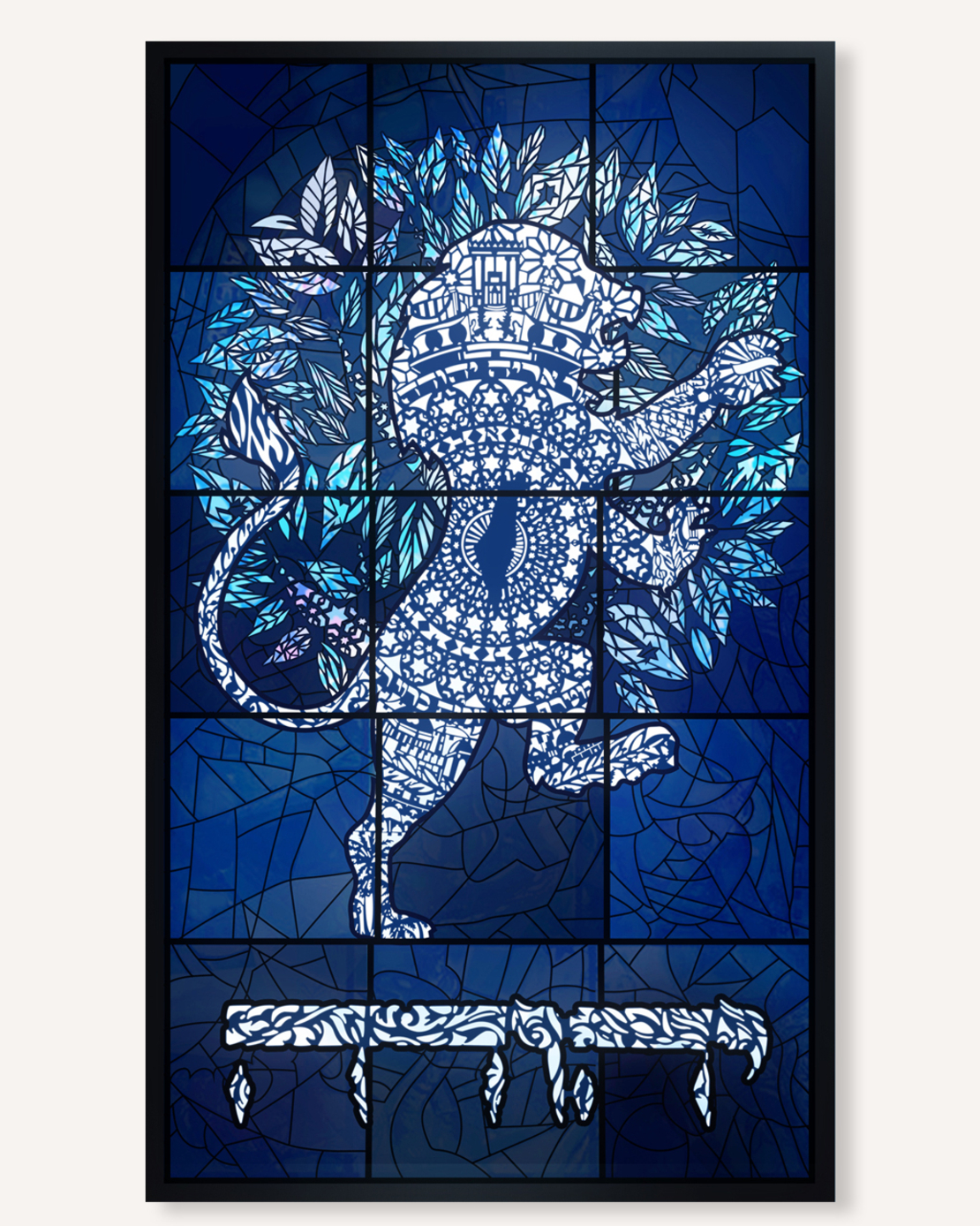 Tribe of Judah – The Majestic Lion in Royal Blue