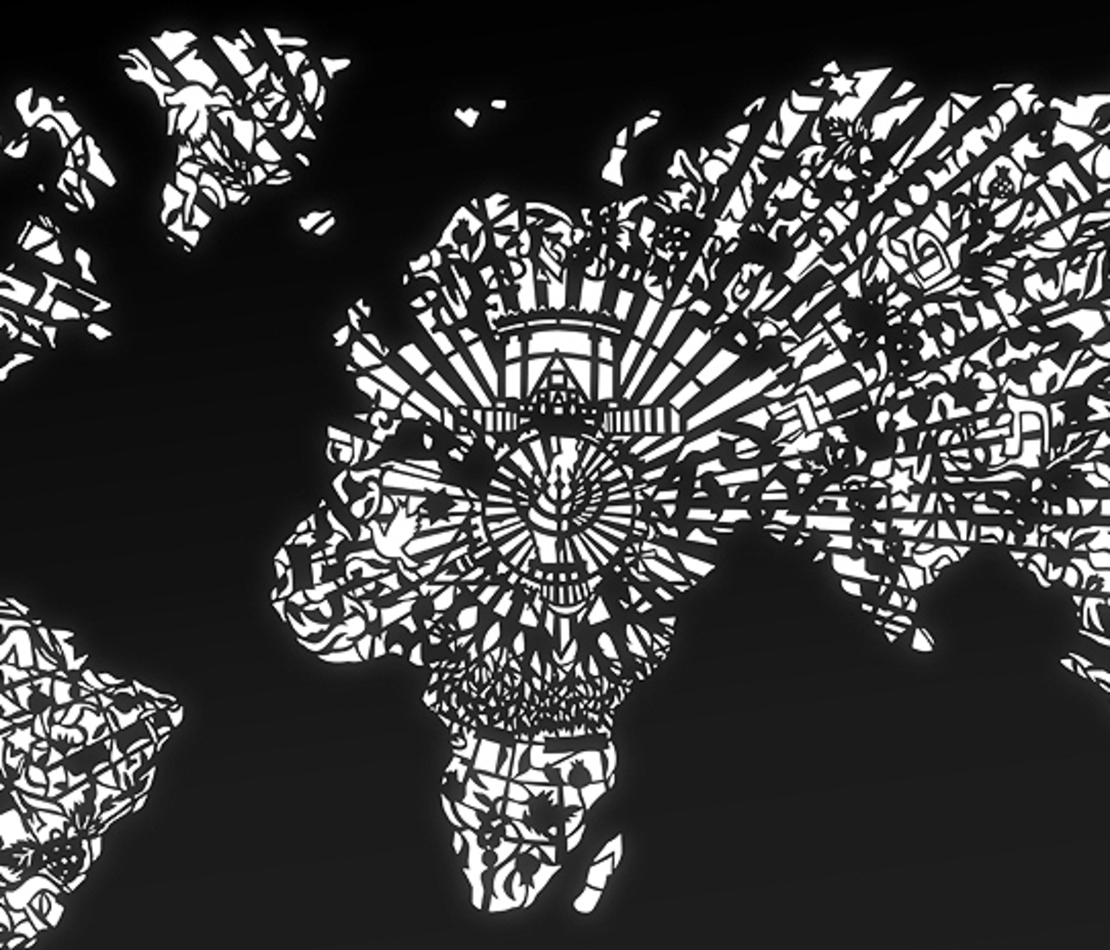 LED Lamp - Israel the center of the world