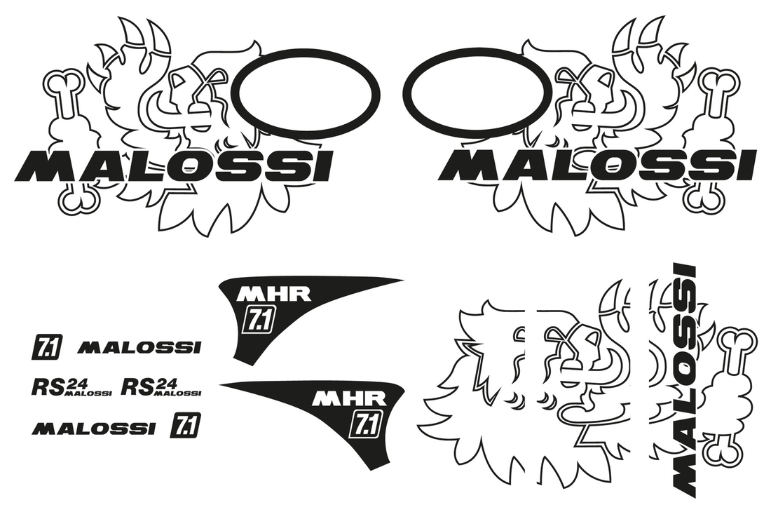 Malossi VESPA TROPHY – קיט מדבקות ל־Vespa Sprint S 125 iGet 2024–2026