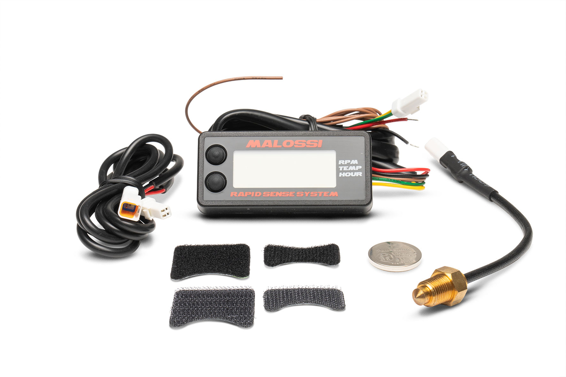 Malossi RAPID SENSE SYSTEM – מד סל״ד, טמפרטורה , ושעות מנוע