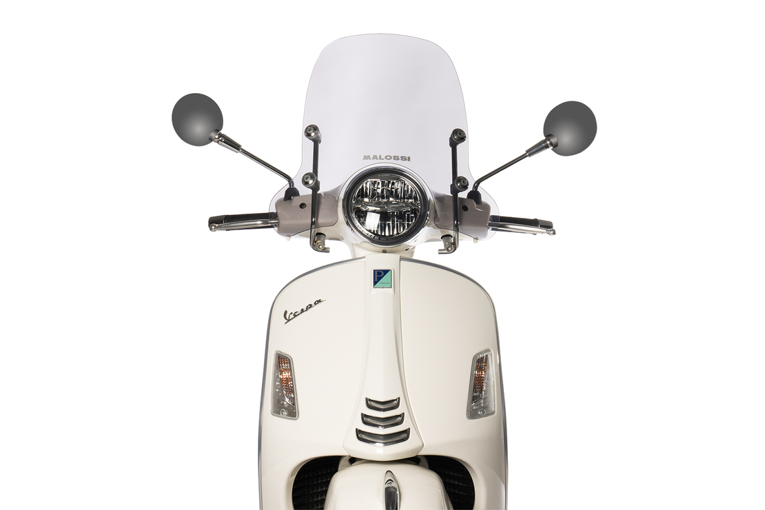 Malossi SPORT – משקף ספורטיבי Light Smoke ל־Vespa GTS 250/300 2014–2024