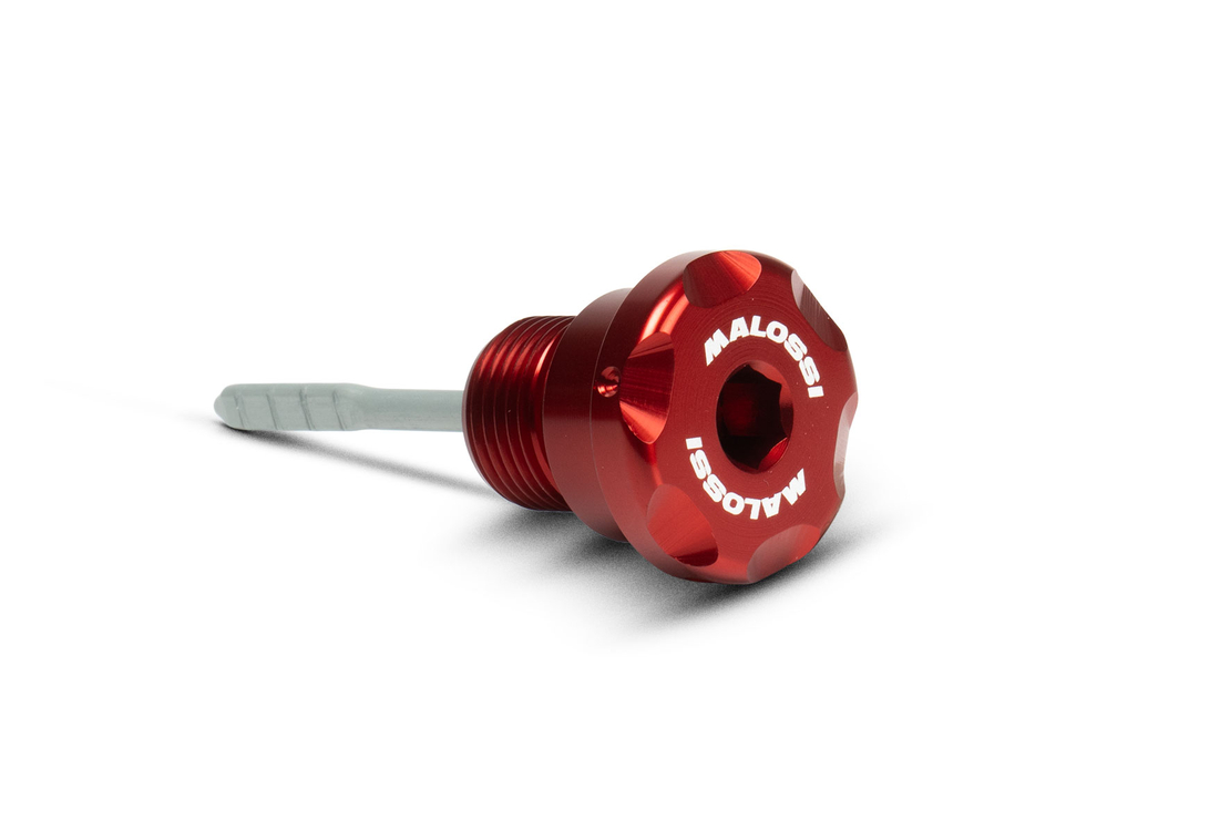 Malossi – מדיד שמן אדום CNC ל־Vespa GTS 300/250 2014–2024