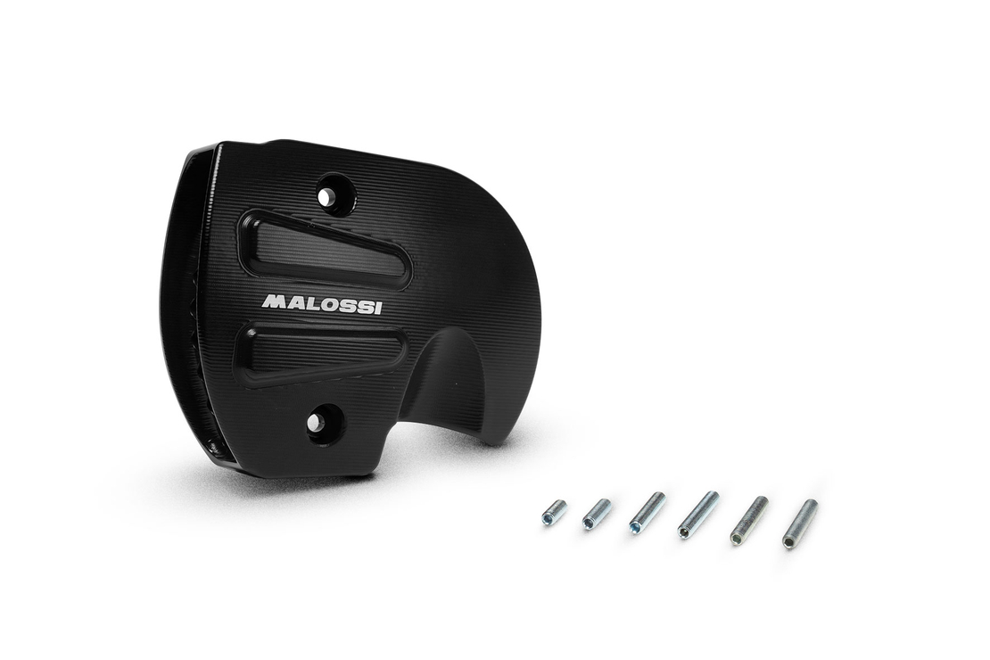 Malossi – מכסה מערכת העברה מאוורר שחור ל־Vespa GTS 300/250 2014–2024
