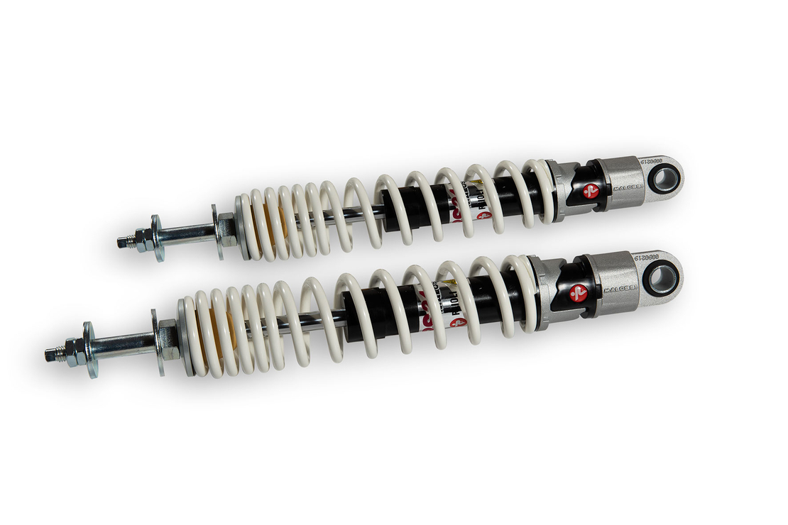 Malossi TWINS – זוג בולמים אחוריים 322 מ״מ ל־Vespa GTS HPI 250/300/310 2014–2026