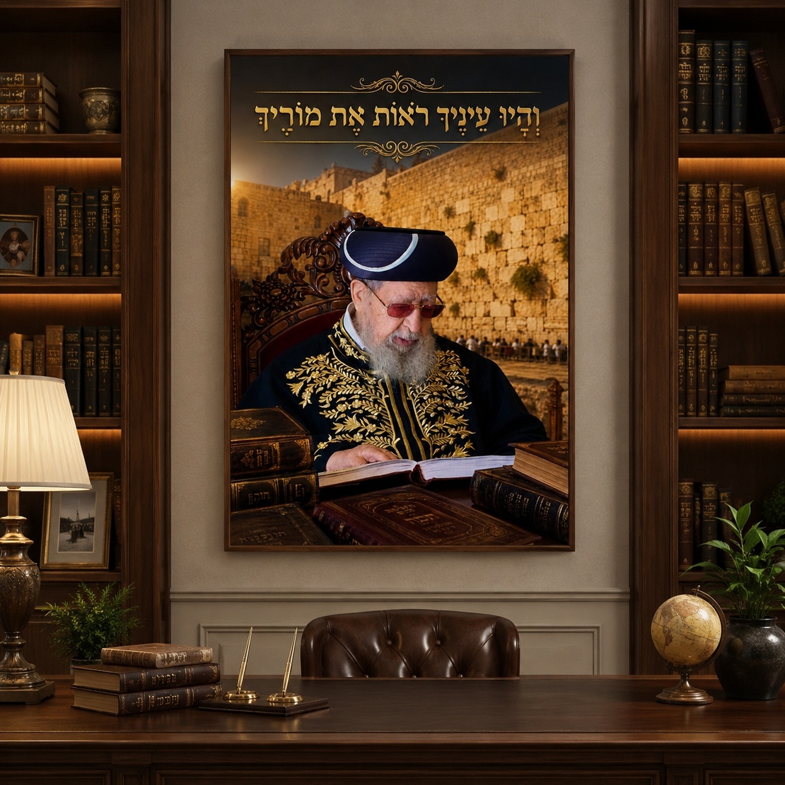 והיו עיניך רואות את מוריך – תמונת קנבס רבנית יוקרתית | RB451