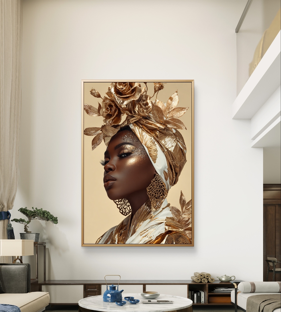 תמונת קנבס בעיצוב פורטרט נשי עוצמתי