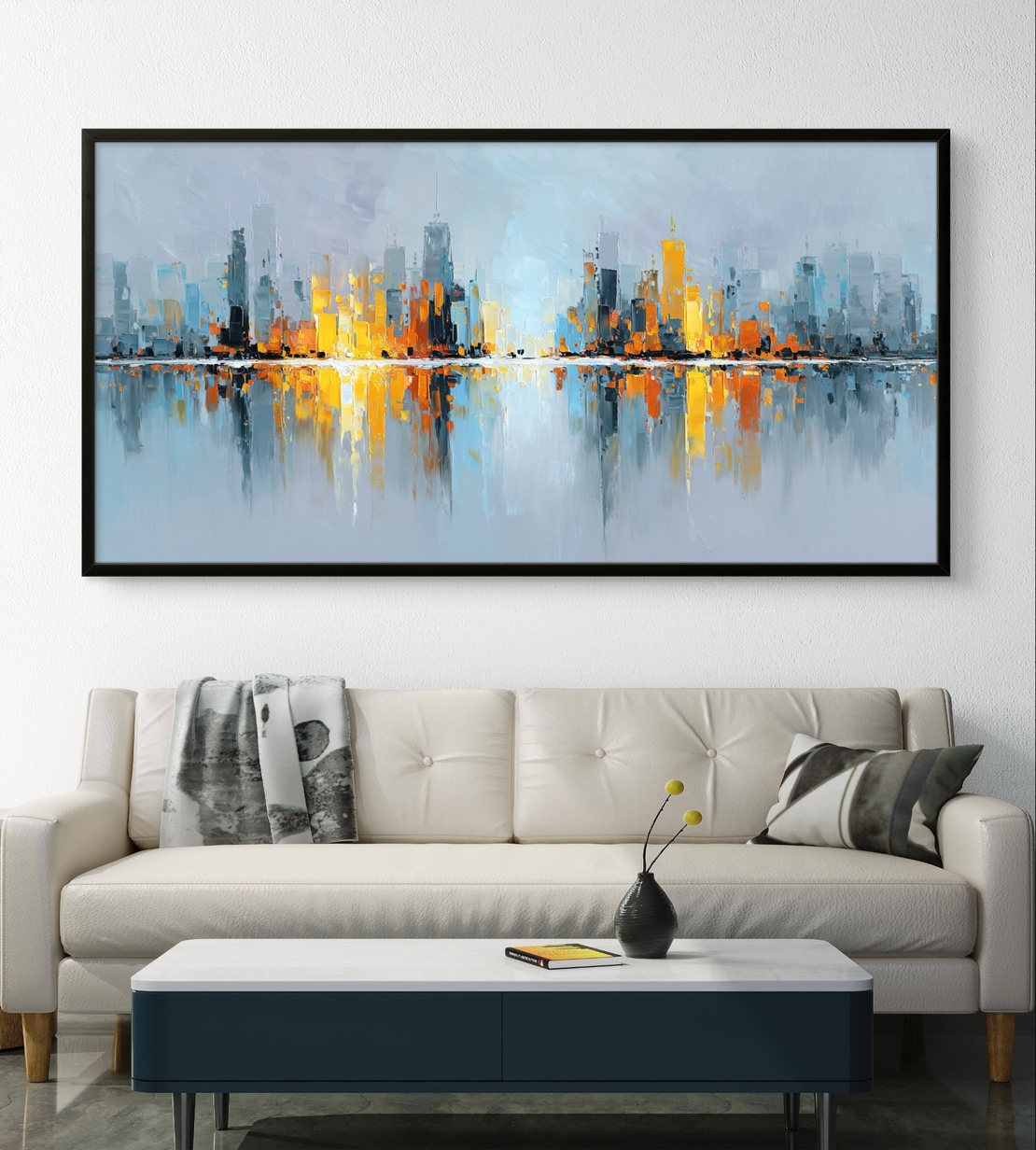 תמונת קנבס לסלון/חדר שינה | אורות העיר | דגם - CR8851