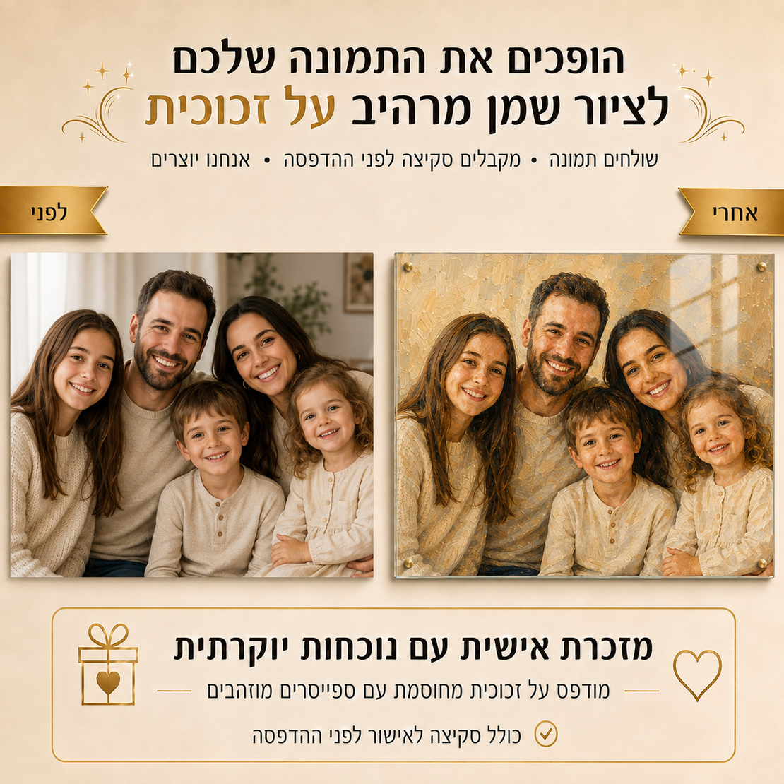 ציור שמן מתמונה על זכוכית בהתאמה אישית – FM552