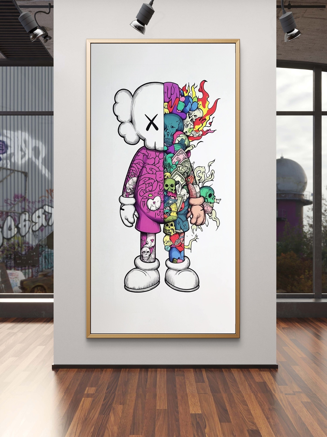 תמונת קנבס לאורך KAWS 