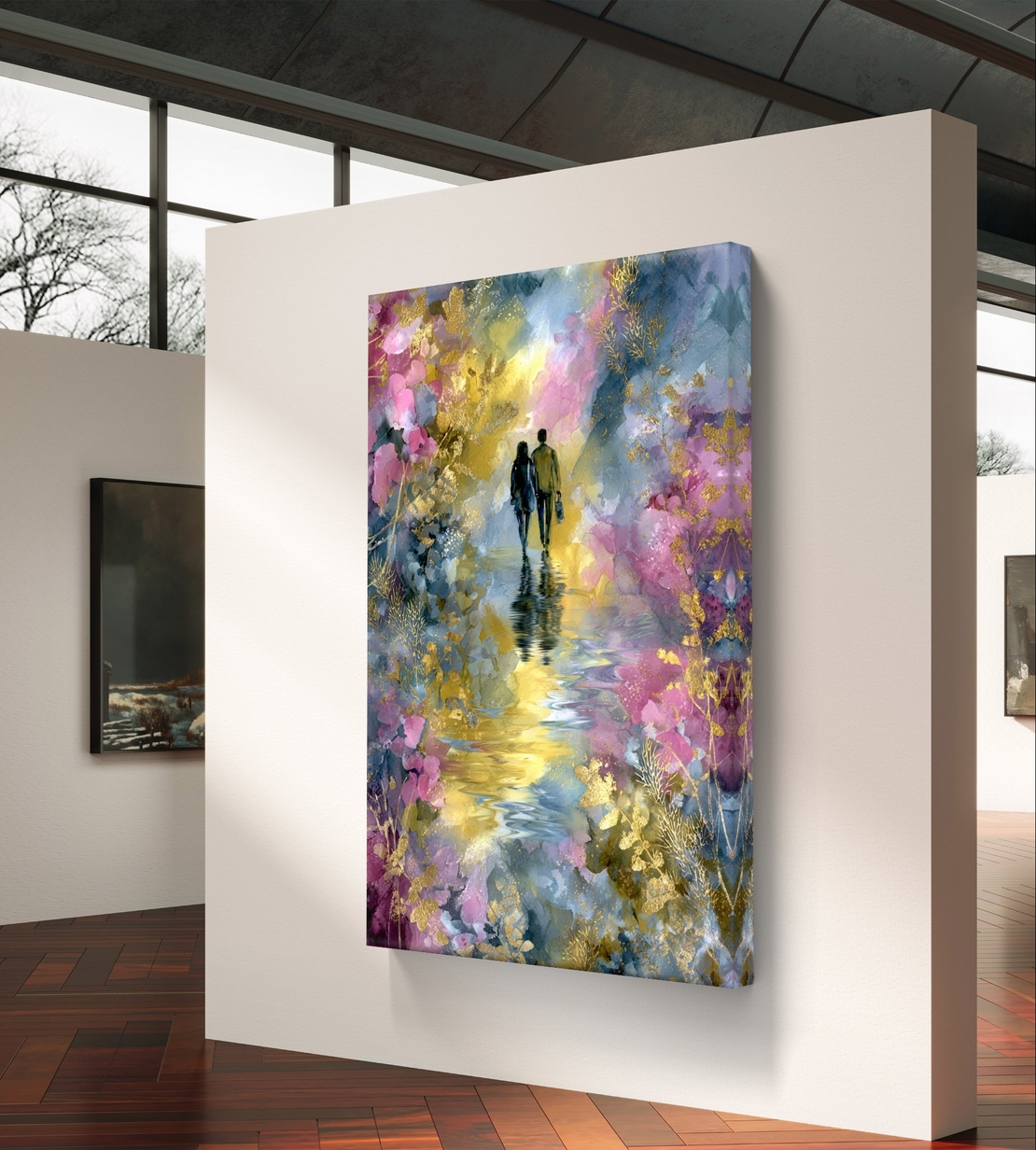 תמונת קנבס יוקרתית עם נגיעות זהב