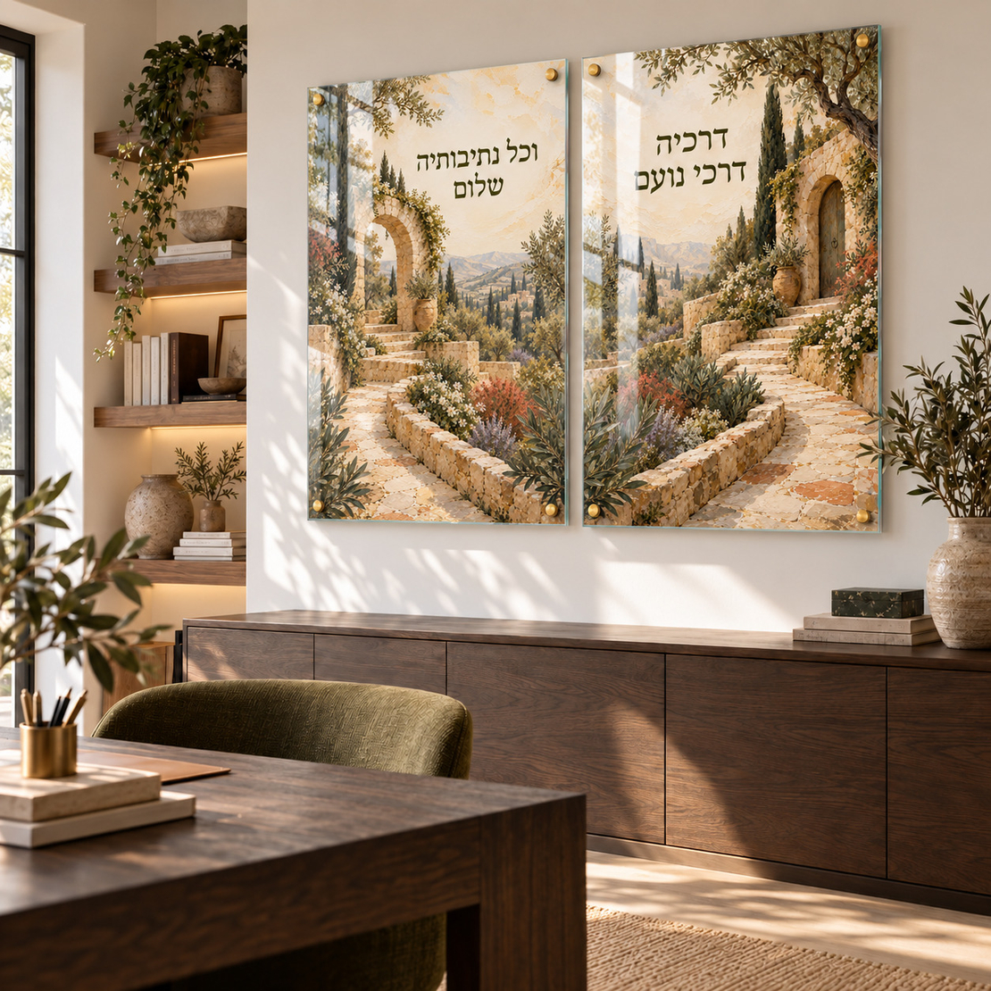 דרכיה דרכי נועם בנוף ארץ ישראלי | דגם RG2982