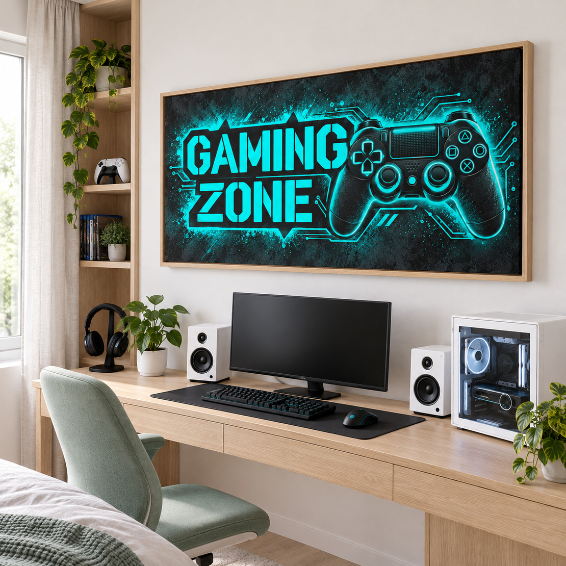 תמונת קנבס Gaming Zone בטורקיז | דגם GA7774