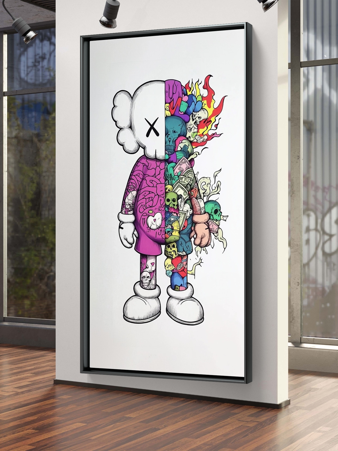 תמונת קנבס לאורך KAWS 