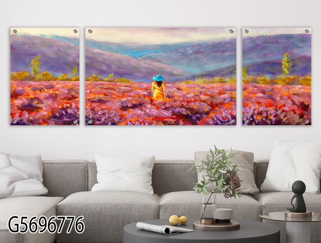 תמונה מחולקת לסלון מודפסת על זכוכית דגם G5696776