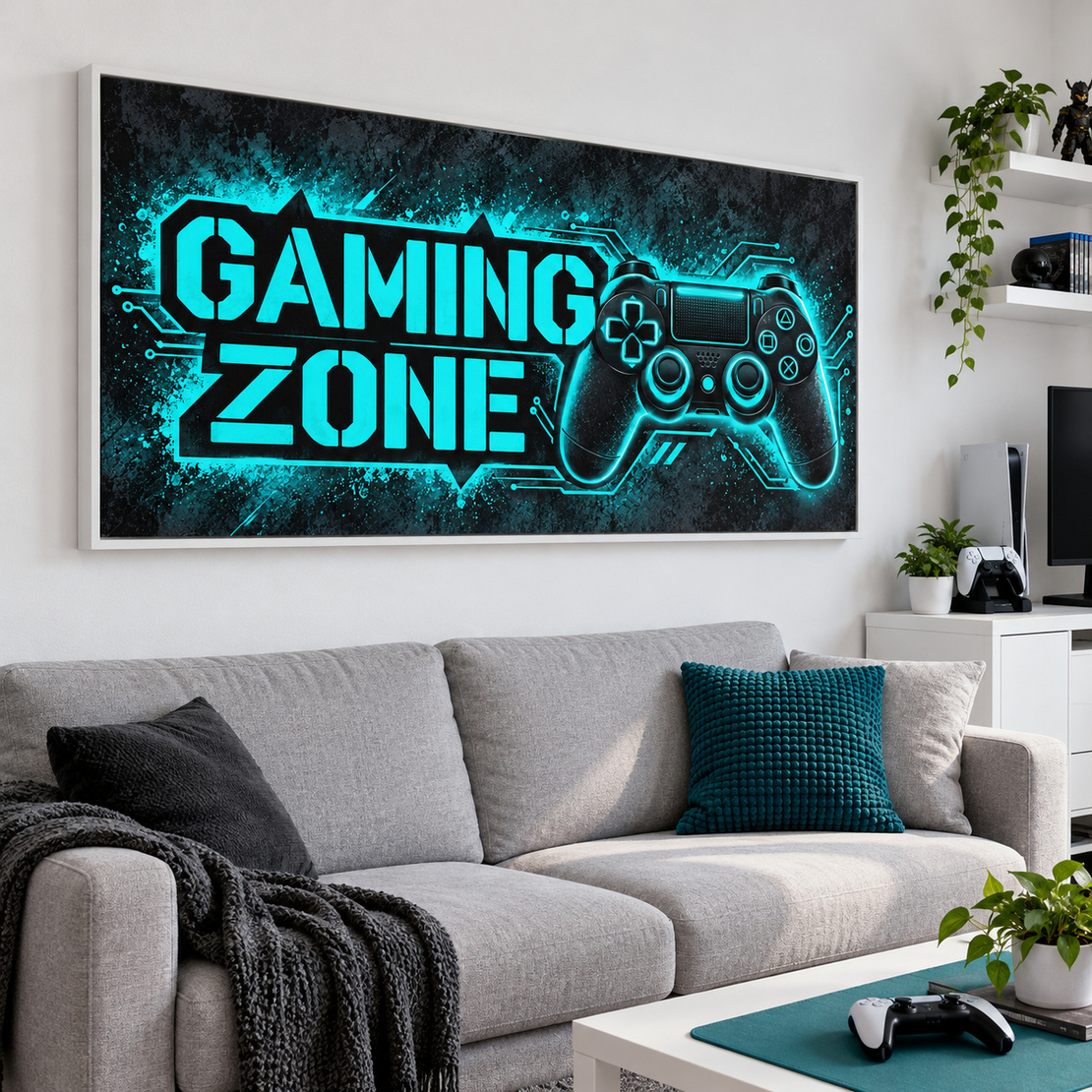 תמונת קנבס Gaming Zone בטורקיז | דגם GA7774