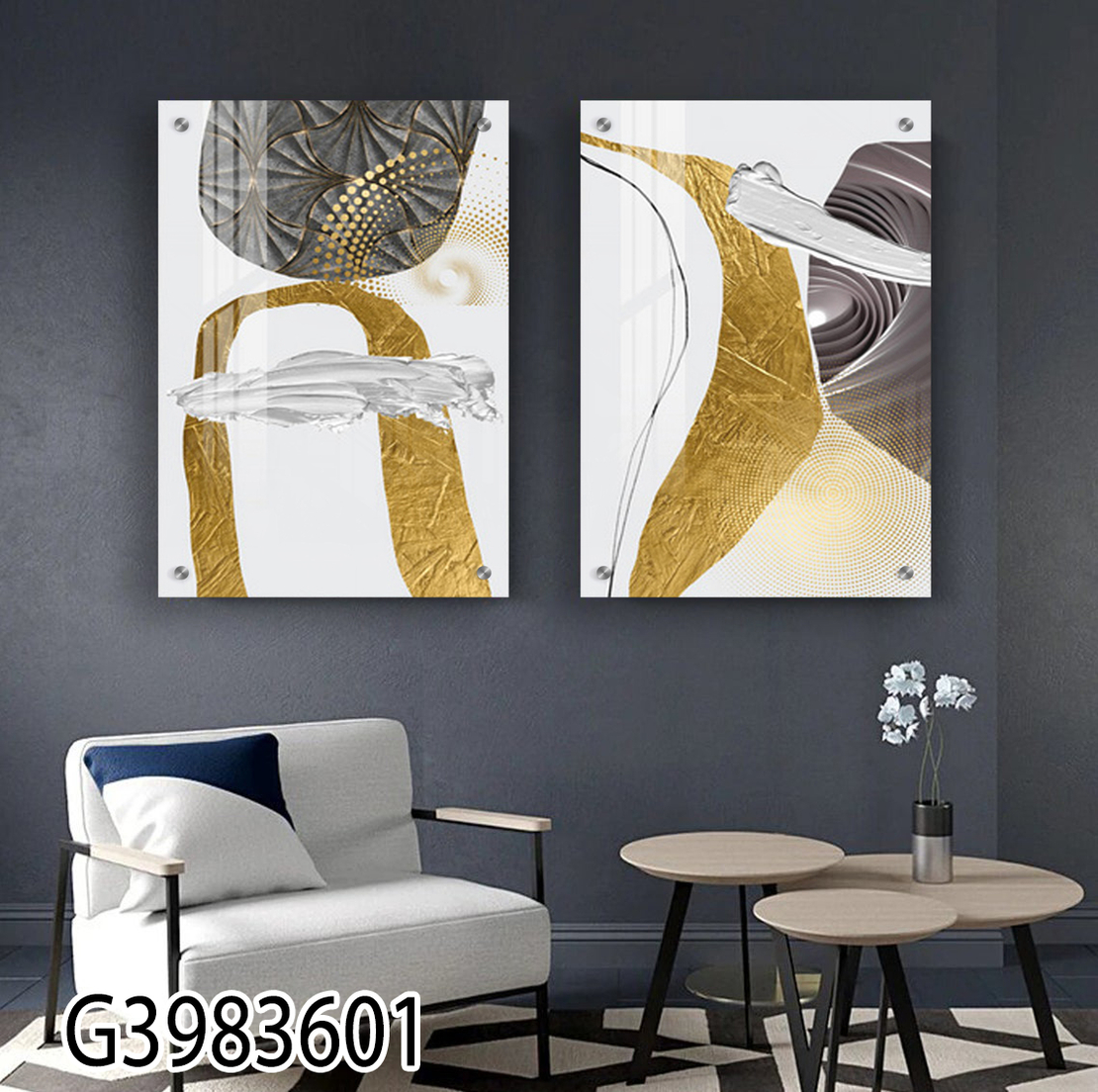 זוג תמונות בהדפסה על זכוכית דגם G3983601