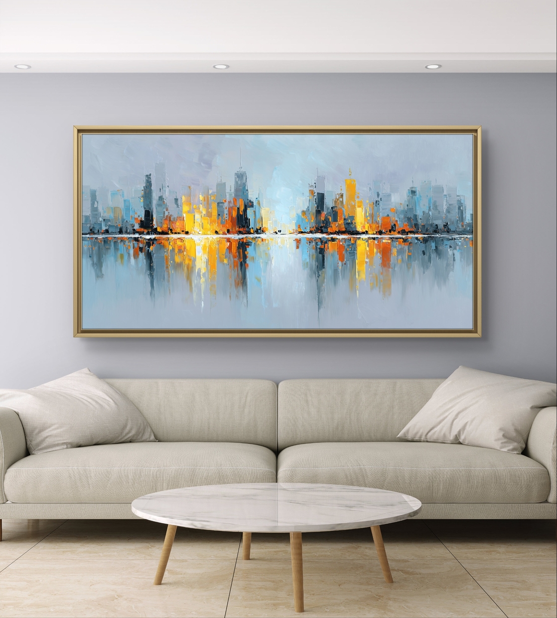 תמונת קנבס לסלון/חדר שינה | אורות העיר | דגם - CR8851
