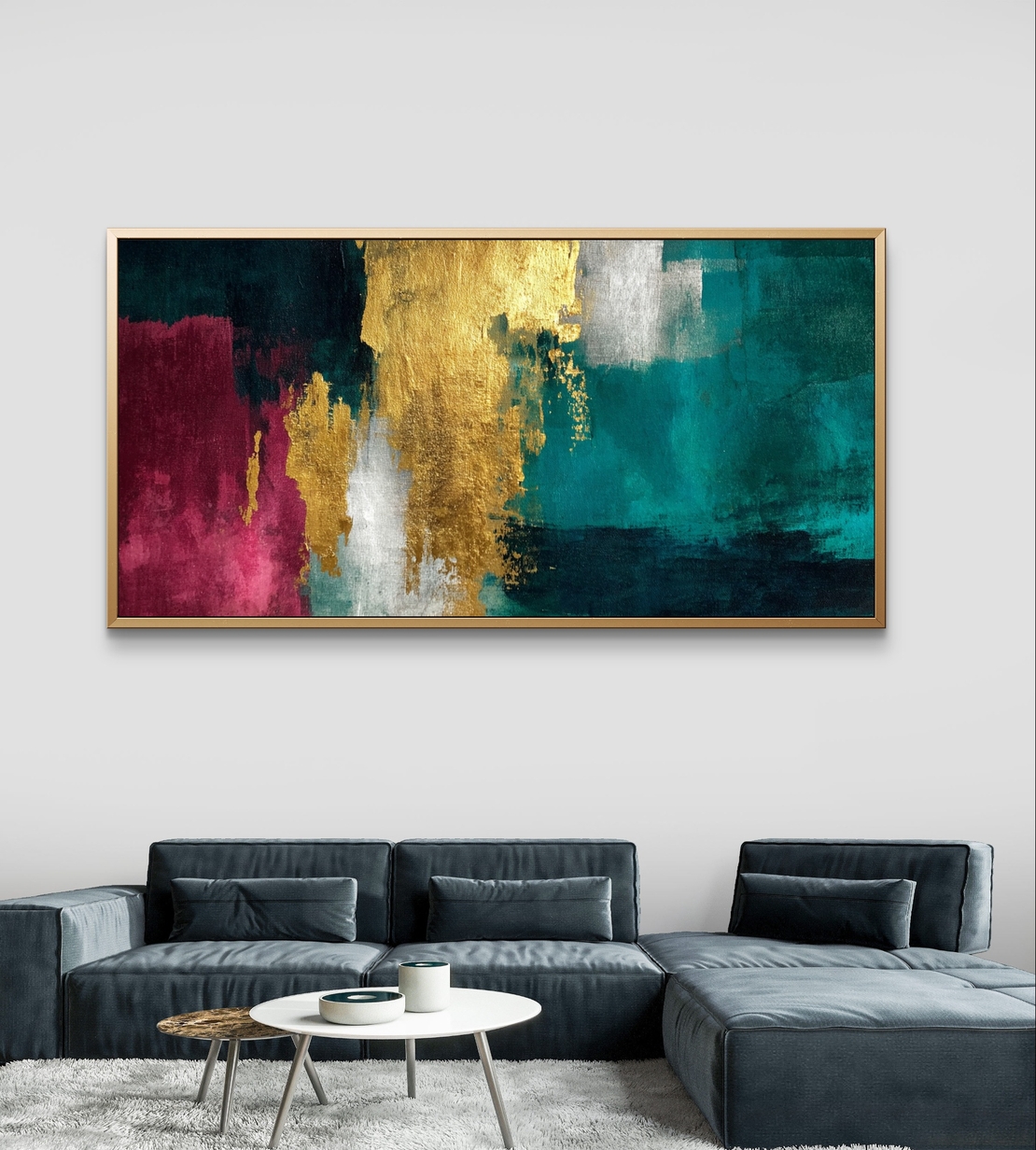 תמונת קיר אבסטרקט הדפסה חלקה לא תבליט בסגנון יוקרתי