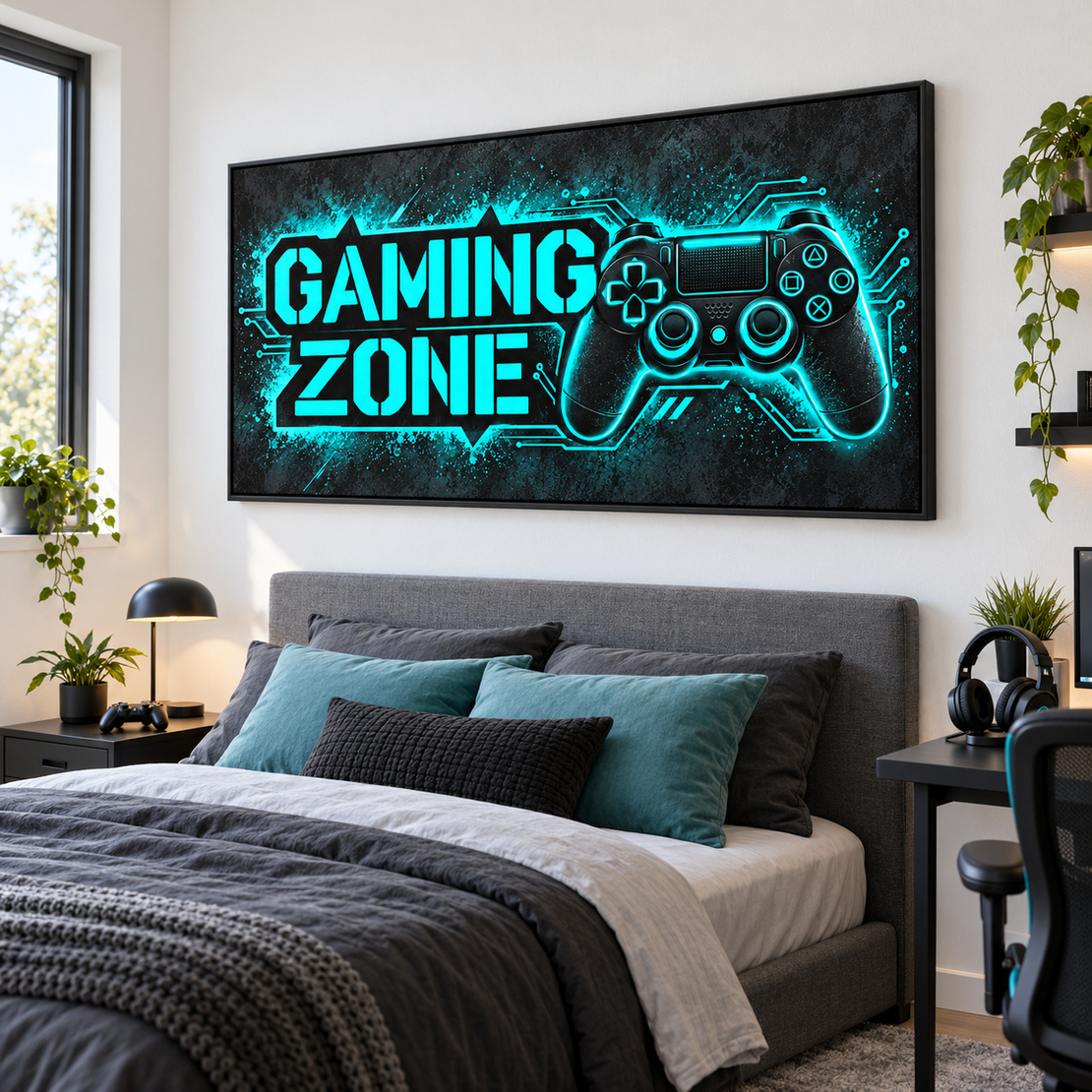 תמונת קנבס Gaming Zone בטורקיז | דגם GA7774