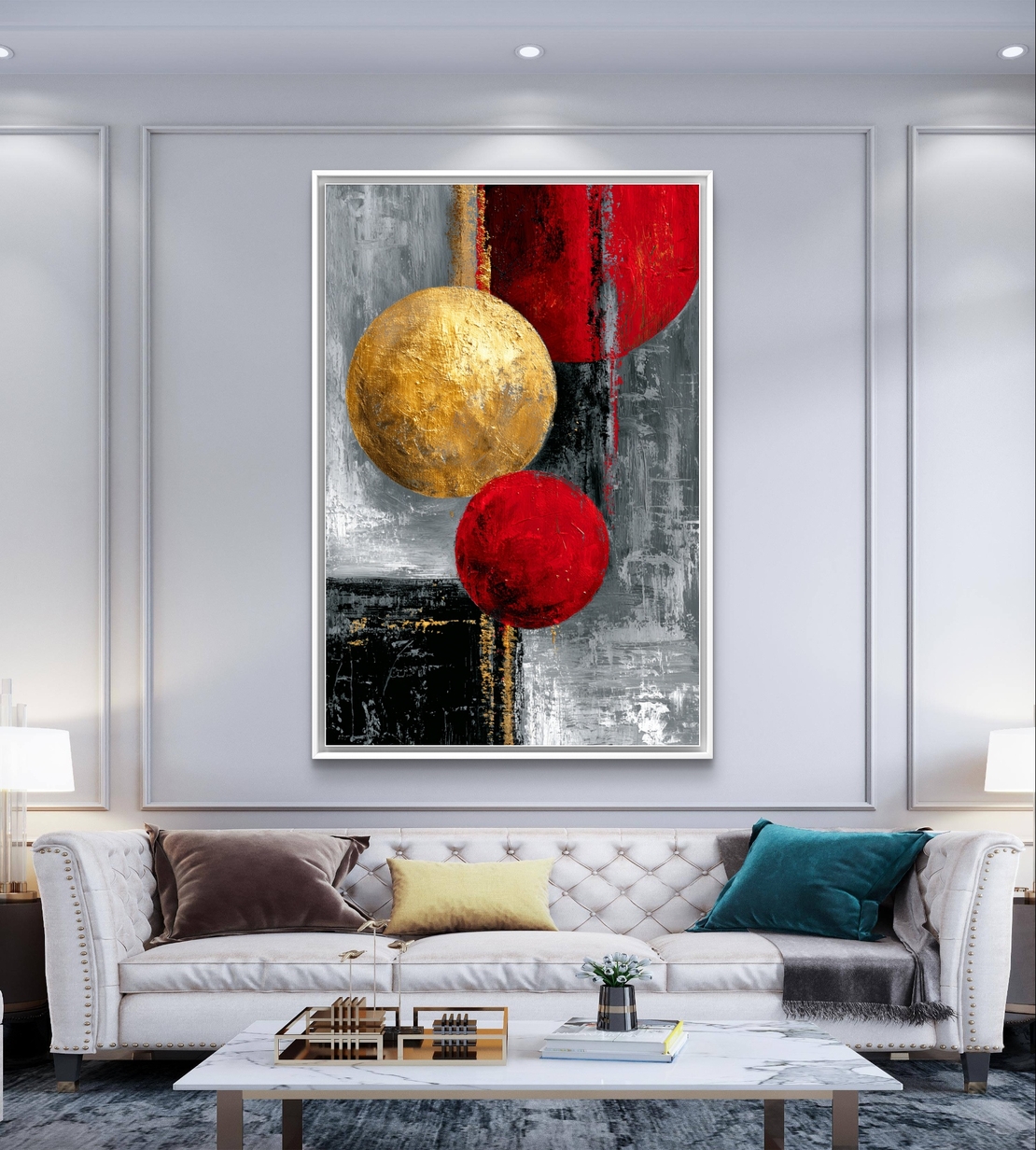 תמונת קיר קנבס אבסטרקט לסלון בעיצוב מודרני