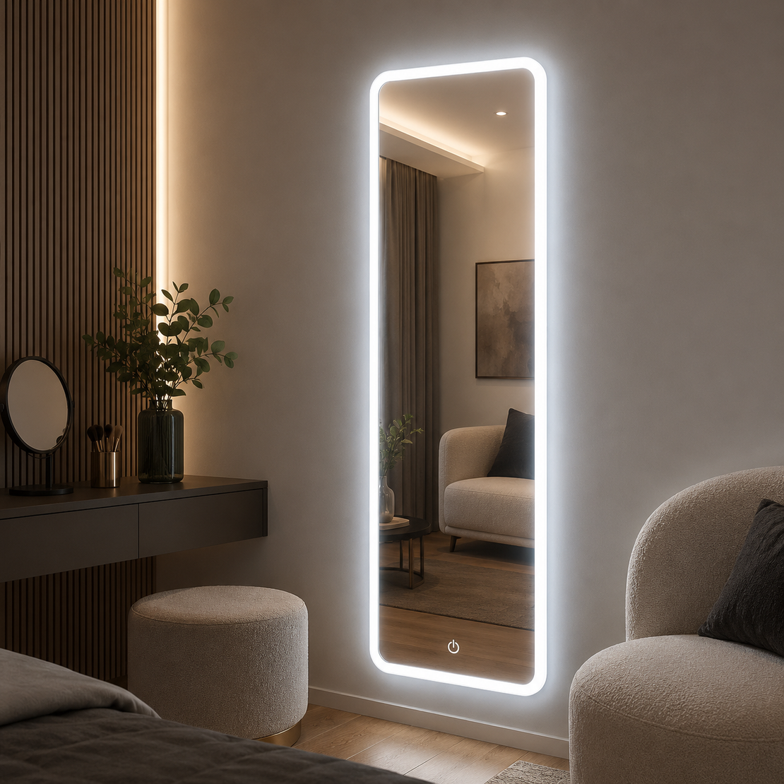 מראת הילה לומינה עם תאורת LED