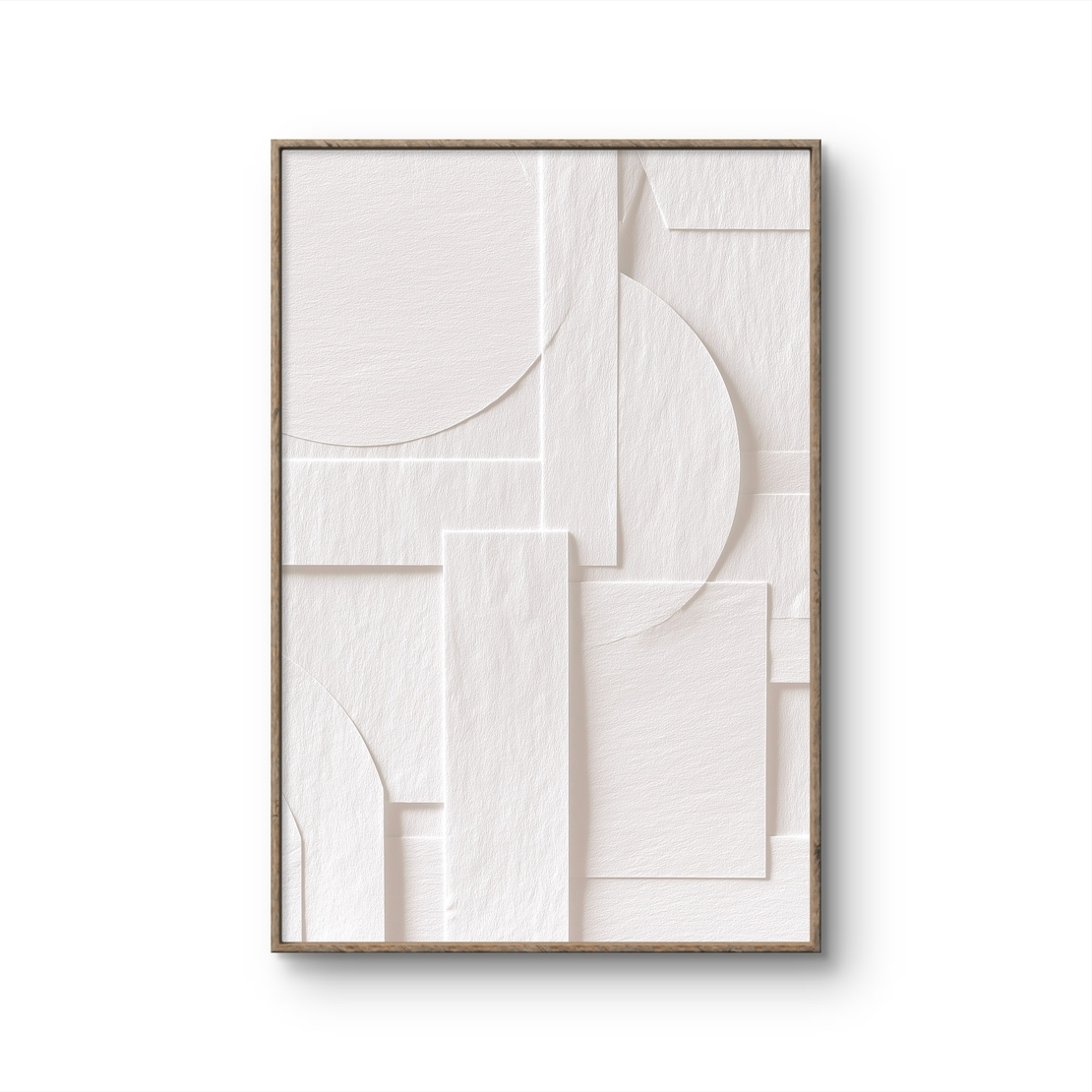 תמונת קיר מודרנית בגווני שמנת עם עיצוב גאומטרי נקי