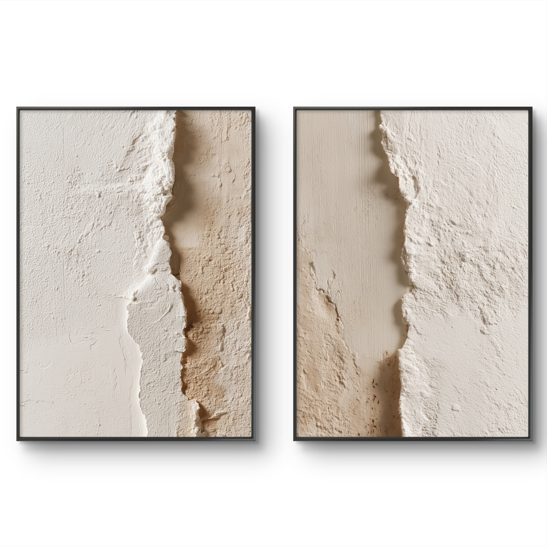 תמונות קנבס לסלון בגווני בז' עם טקסטורה טבעית עדינה