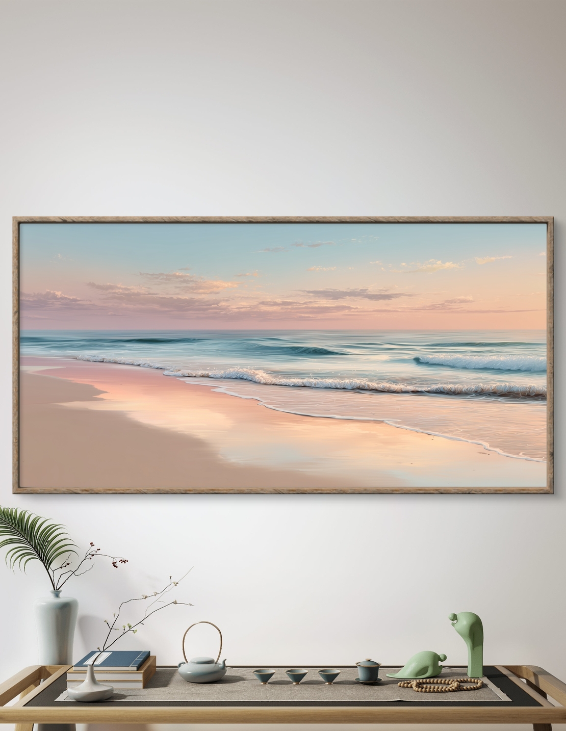 תמונת נוף ים יוקרתית לסלון בעיצוב מרגיע