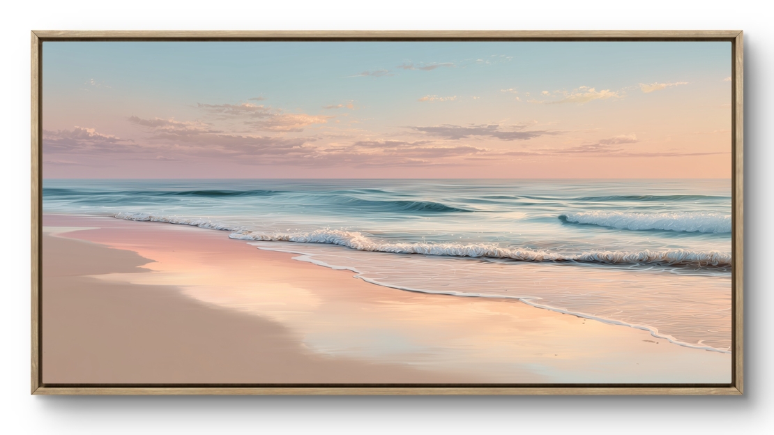 תמונת נוף ים יוקרתית לסלון בעיצוב מרגיע