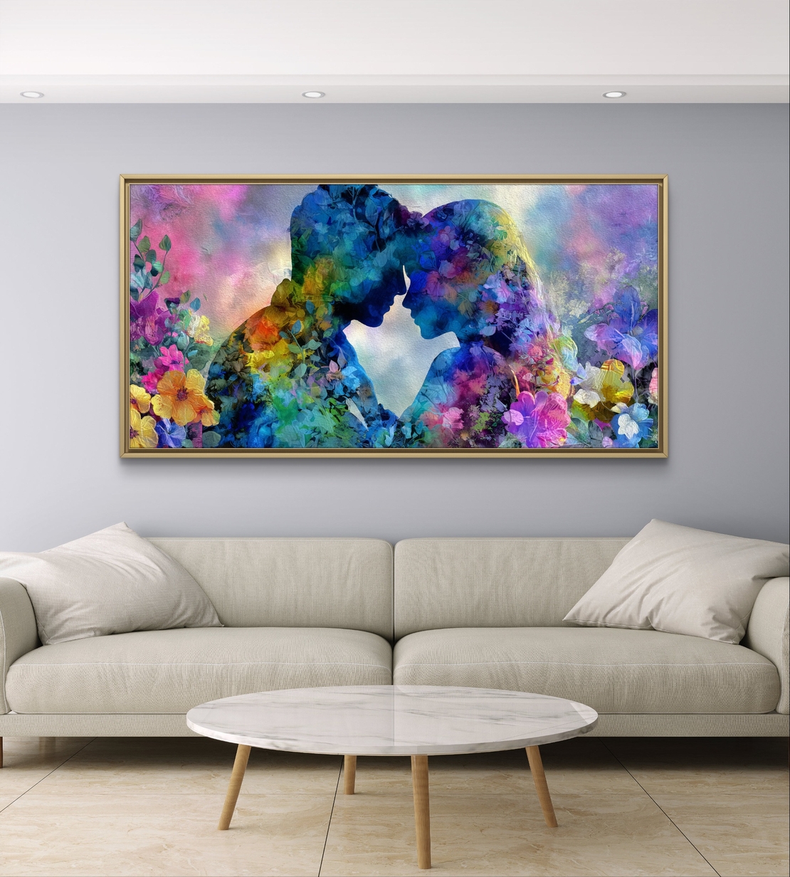 תמונת קנבס לסלון/חדר שינה | אהבה בצבעים | דגם - CS4671