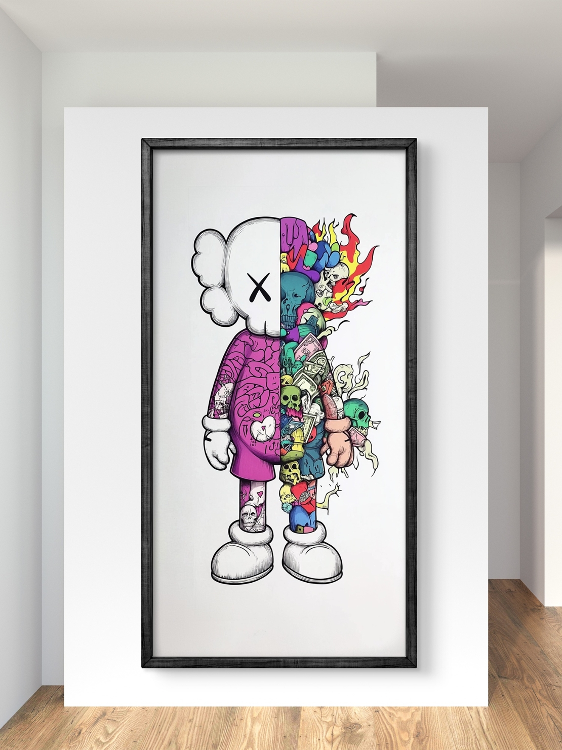 תמונת קנבס לאורך KAWS 