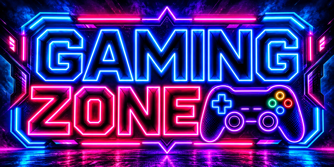 תמונת קנבס GAMING ZONE בניאון | דגם GA7773