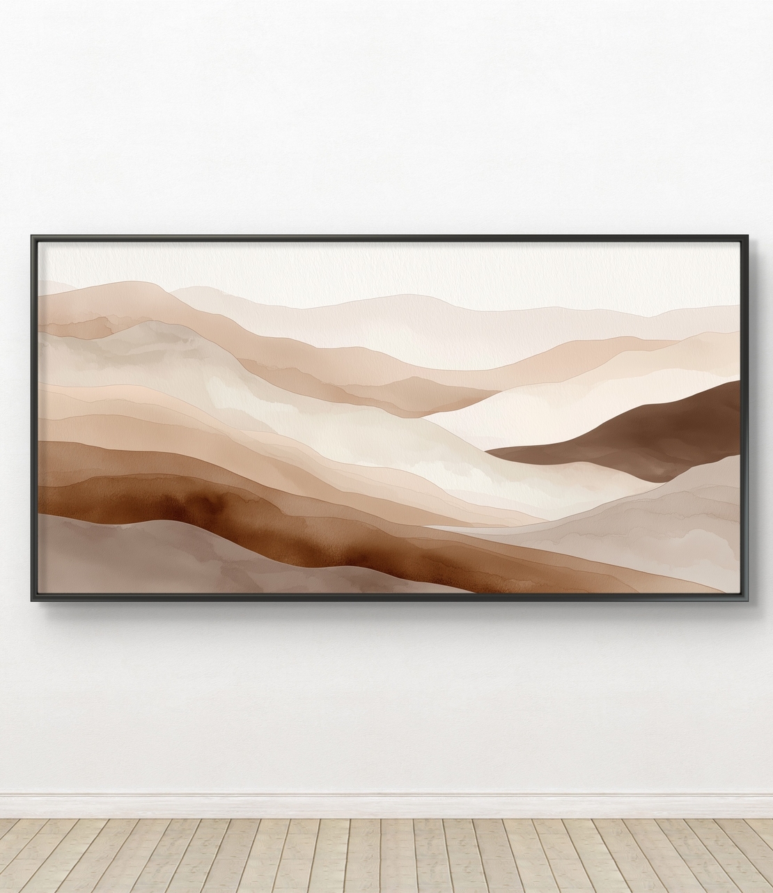 קנבס יוקרתי לסלון עם עיצוב נוף רגוע ומינימליסטי