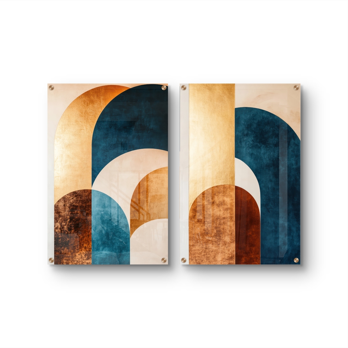 זוג תמונות זכוכית לסלון / חדר שינה 