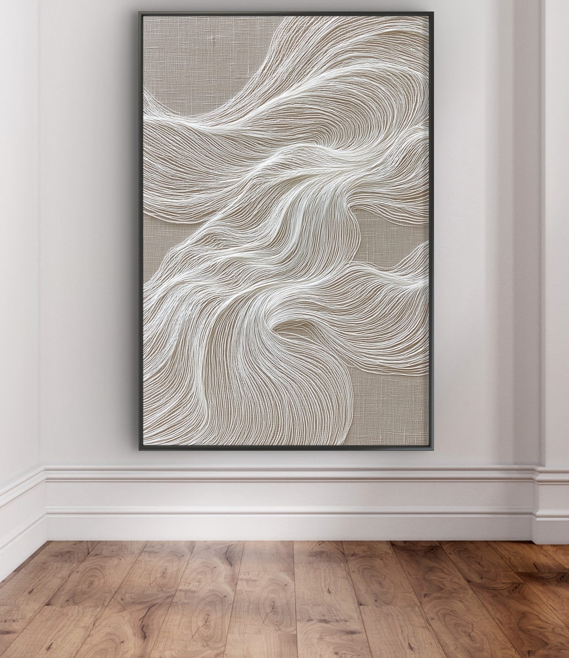 יצירת קנבס אבסטרקטית עם תנועה רכה על רקע טבעי