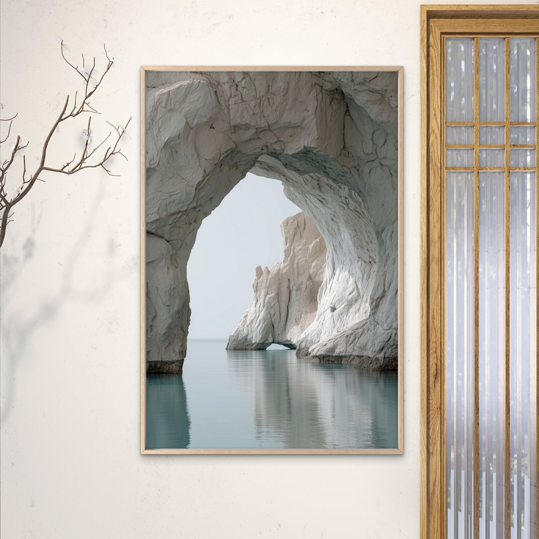 תמונת קנבס שער הסלעים – קשת סלעים מעל ים רגוע בגווני טורקיז, מתוך קולקציית NEXTGEN BY BAR של תכשיט לבית, בעיצוב טבעי ואלגנטי.