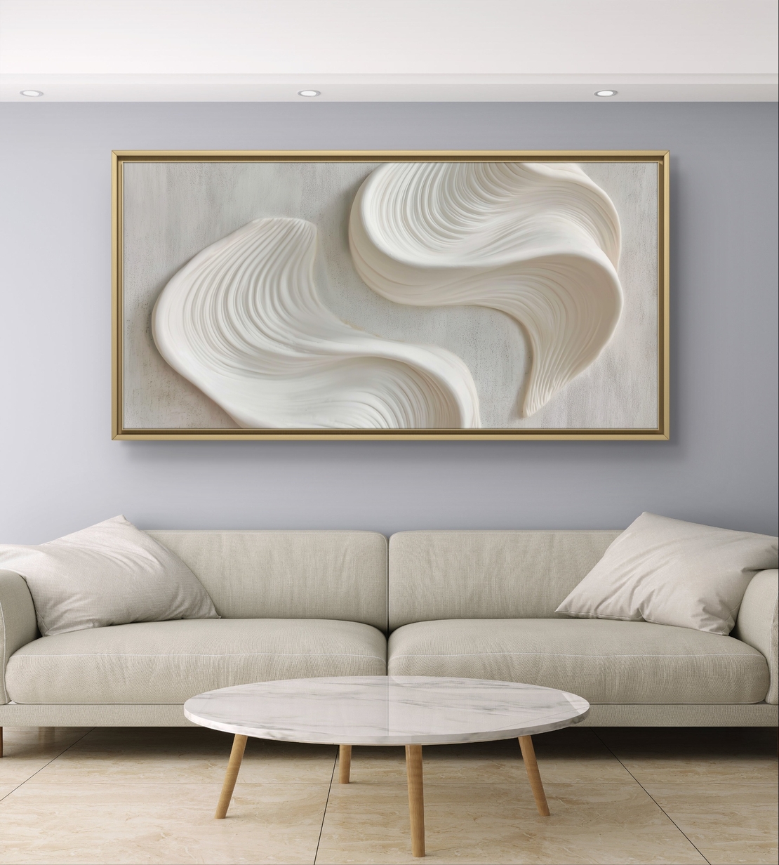 תמונת קנבס לסלון/חדר שינה | זרימה שקטה | דגם - CR8853
