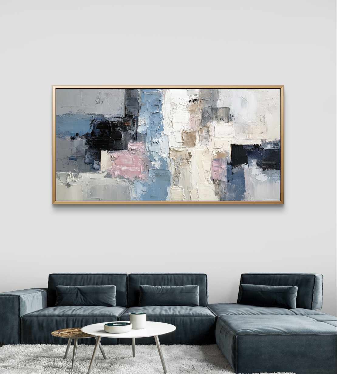 תמונת קיר הדפסה חלקה לא תבליט בעיצוב רגוע ואלגנטי