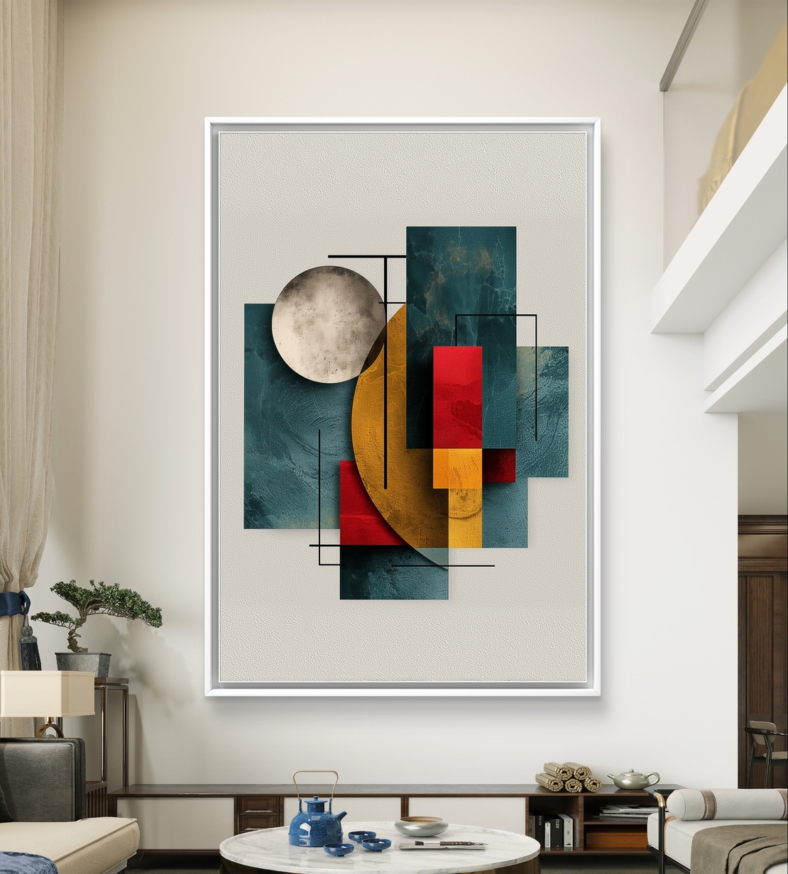 תמונת קנבס גדולה לעיצוב סלון מודרני מבית תכשיט לבית