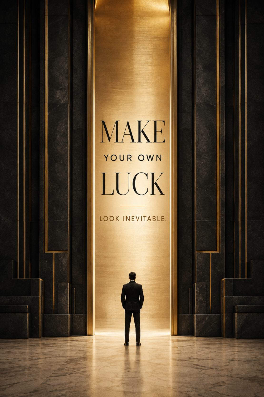 תמונת קנבס מוטיבציה MAKE YOUR OWN LUCK | דגם MV107